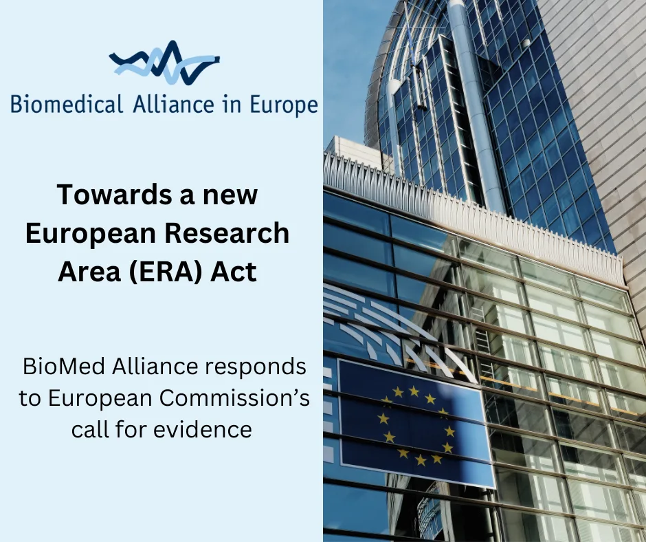 BioMed Alliance responds to European Commission’s call for evidence on ERA Act