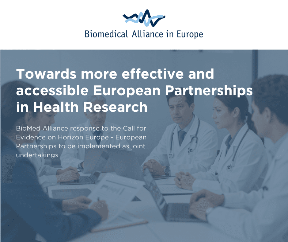 BioMed Alliance response to the Call for Evidence on European Partnerships in Health Research
